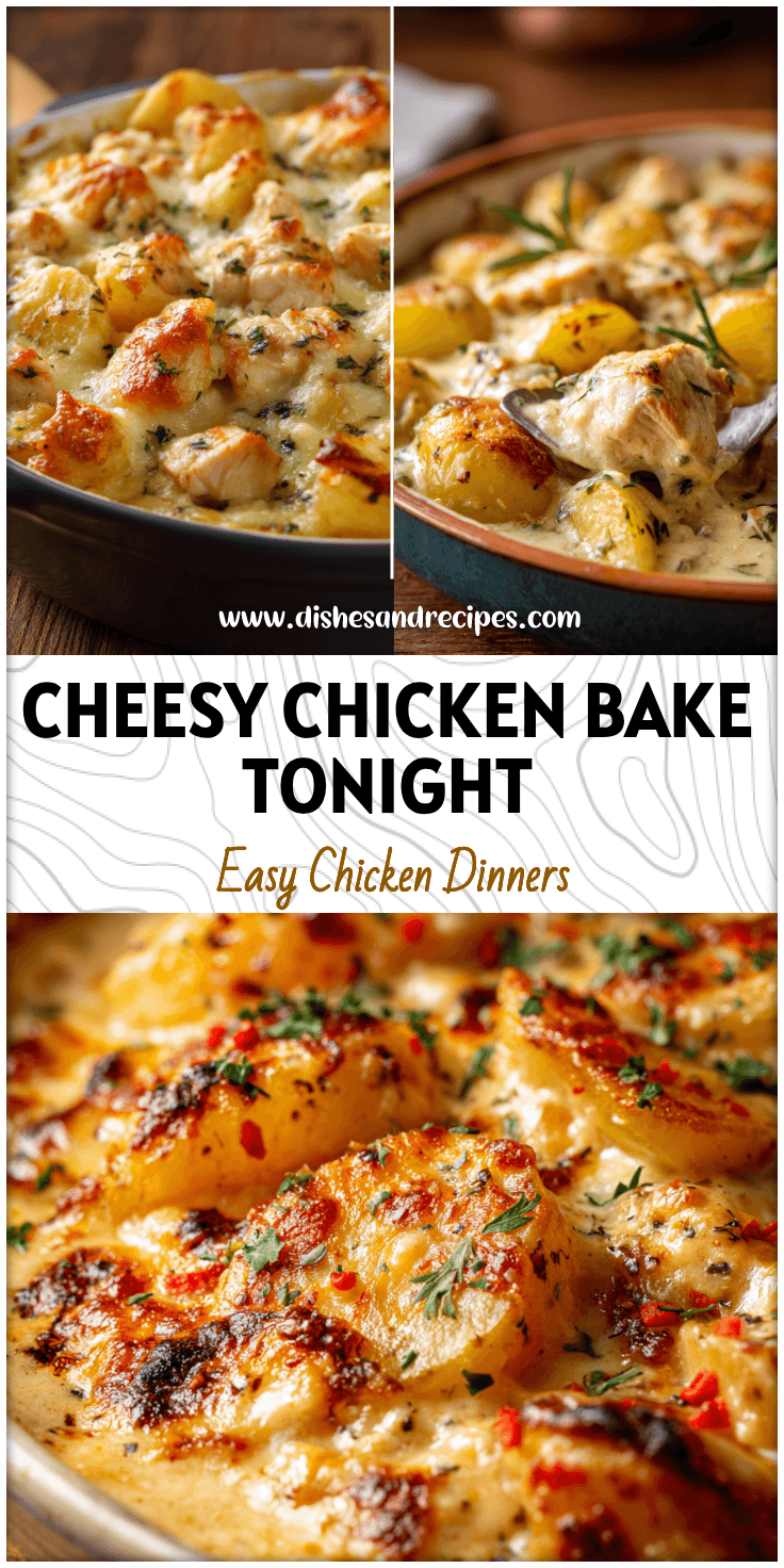 Cheesy Chicken & Potato Bake – Easy Healthy Dinner for 6